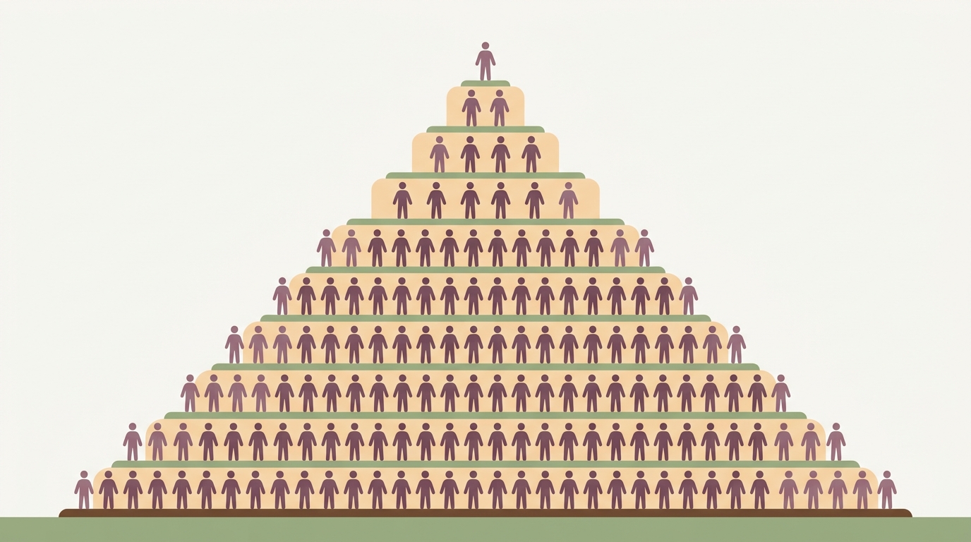A corporate pyramid