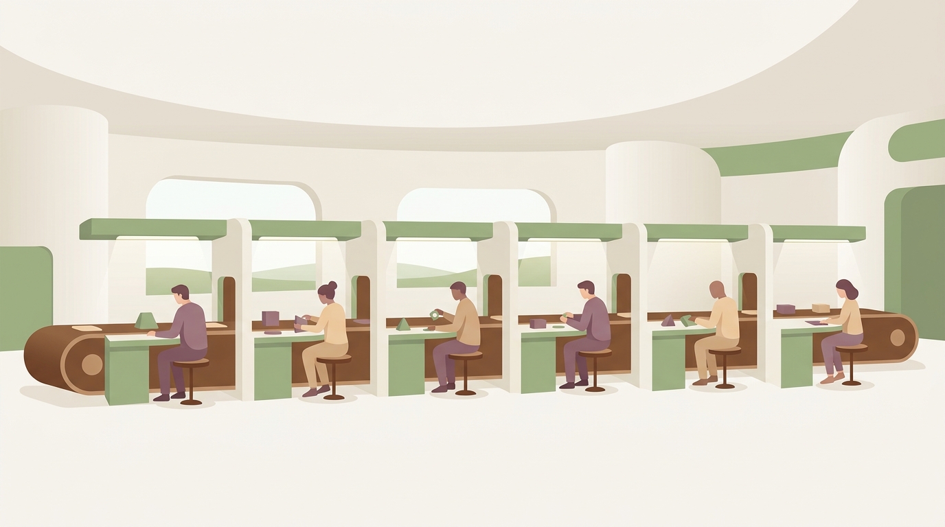 Illustration — the assembly line